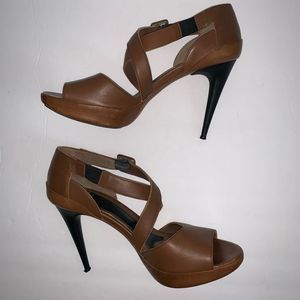 Marni Crisscross Leather stiletto heel sandals